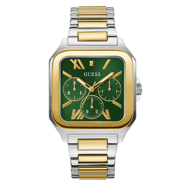 Picture of Guess Two-tone Stainless Steel Green Dial Quartz Watch for Gents - GW0631G1 - Available at Raja Sahib