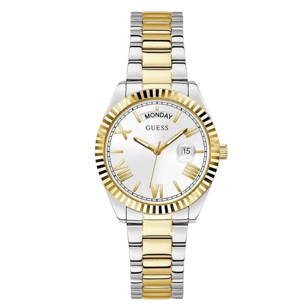 Picture of Guess Luna Two-tone Stainless Steel Silver Dial Quartz Watch for Ladies - GW0308L6 - Available at Raja Sahib