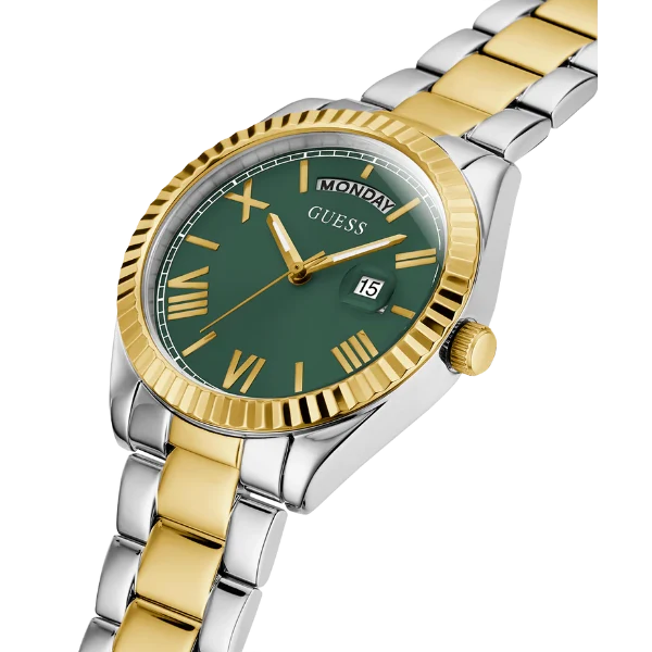 Picture of Guess Luna Two-tone Stainless Steel Green Dial Quartz Watch for Ladies - GW0308L5 - Available at Raja Sahib