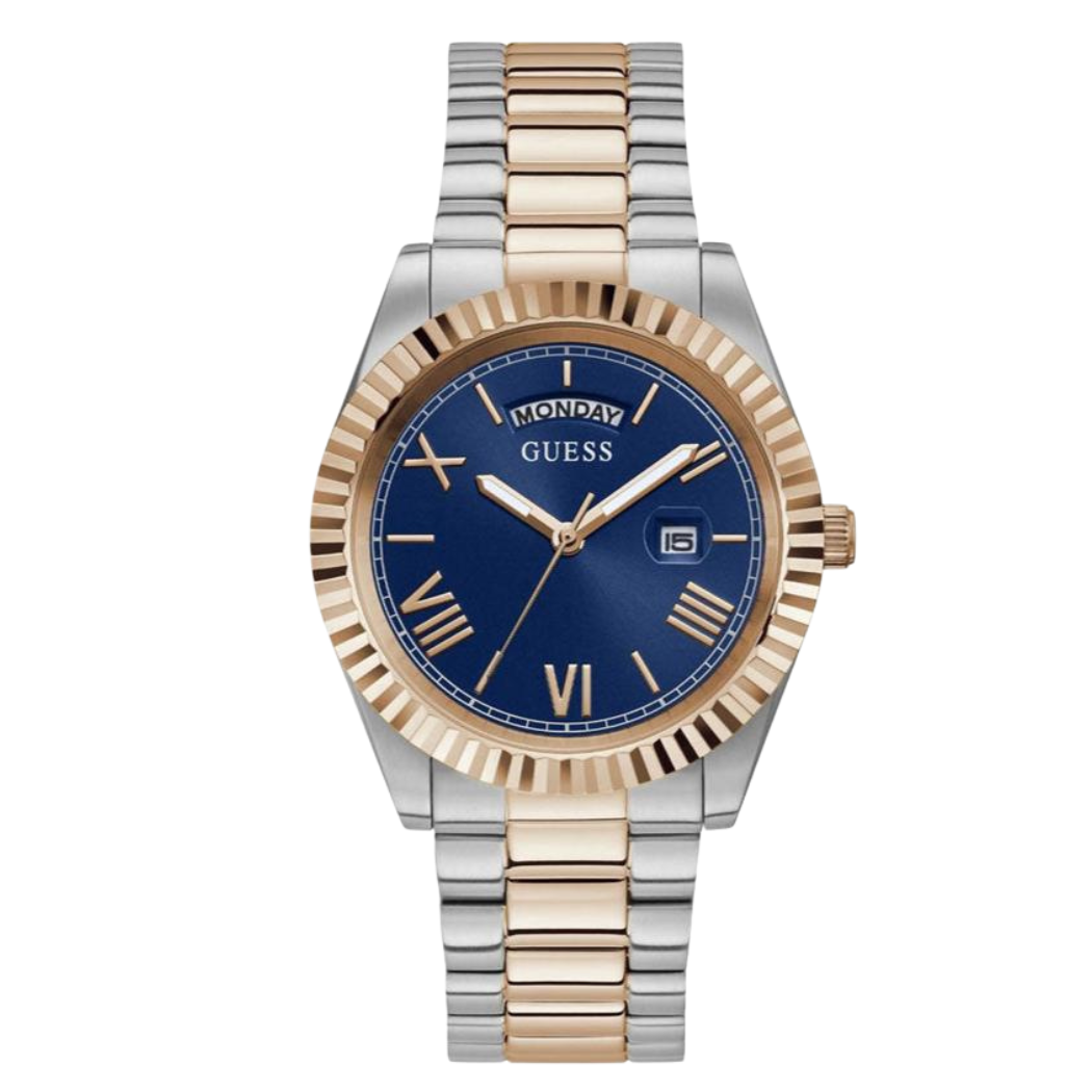 Picture of Guess Connoisseur Two-tone Stainless Steel Blue Dial Quartz Watch for Gents - GW0265G12 - Available at Raja Sahib