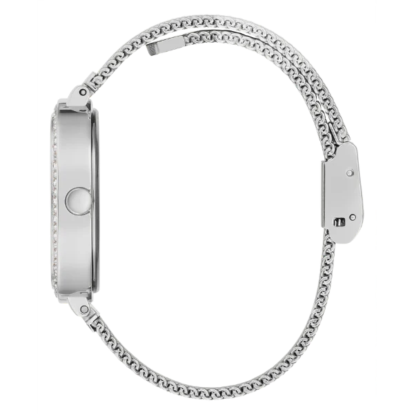 Picture of Guess Tapestry Silver Mesh Bracelet Silver Dial Quartz Watch for Ladies - GW0354L1 - Available at Raja Sahib