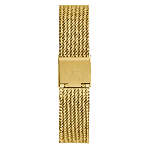 Picture of Guess Tapestry Gold Mesh Bracelet Red Dial Quartz Watch for Ladies - GW0354L4 - Available at Raja Sahib