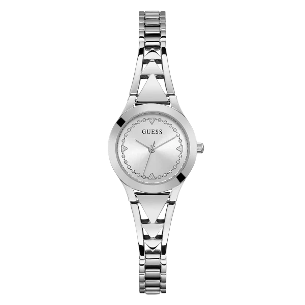 Picture of Guess Tessa Silver Stainless Steel Silver Dial Quartz Watch for Ladies - GW0609L1 - Available at Raja Sahib