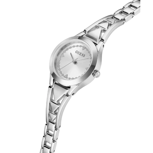 Guess Tessa Silver Stainless Steel Silver Dial Quartz Watch for Ladies - GW0609L1