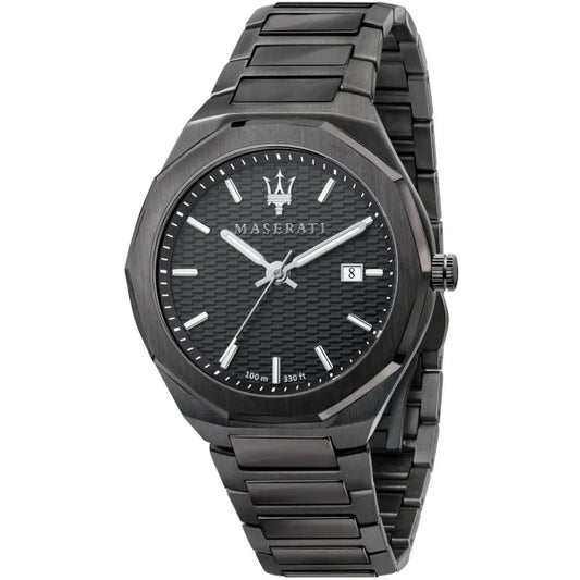 Maserati Black Stainless Steel Black Dial Quartz Watch for Gents - R8853142001