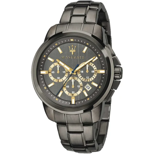 Maserati Successo Grey Stainless Steel Grey Dial Quartz Watch for Gents - R8873621007