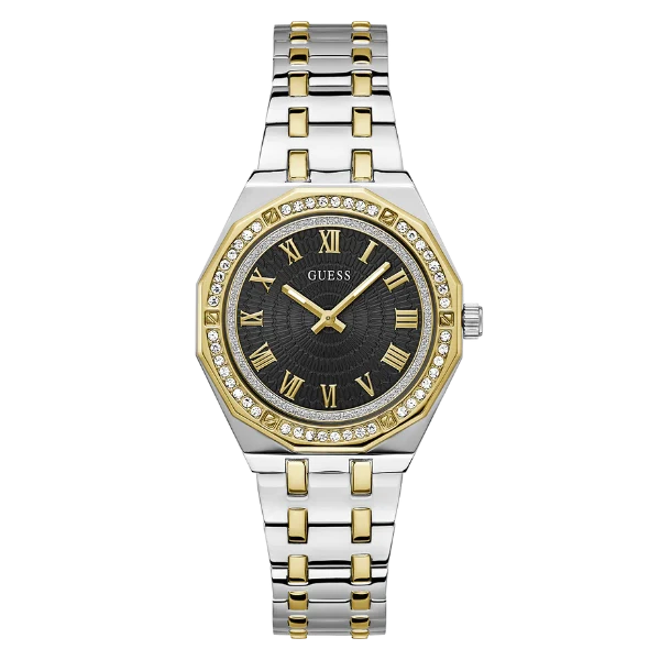 Picture of Guess Desire Two-Tone Stainless Steel Black Dial Quartz Watch for Ladies - GW0770L4 - Available at Raja Sahib
