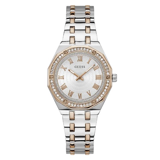 Guess Desire Two-Tone Stainless Steel White Dial Quartz Watch for Ladies - GW0770L5