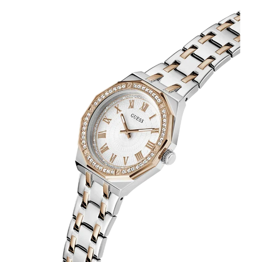 Guess Desire Two-Tone Stainless Steel White Dial Quartz Watch for Ladies - GW0770L5