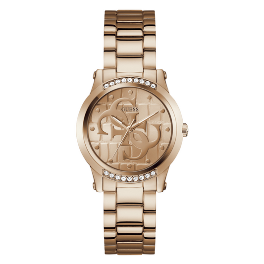 Guess Annette Series Rose Gold Stainless Steel Rose Gold Dial Quartz Watch for Ladies - G0861L3