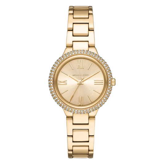 Picture of Michael Kors Taryn Gold Stainless Steel Gold Dial Quartz Watch for Ladies - MK4459 - Available at Raja Sahib