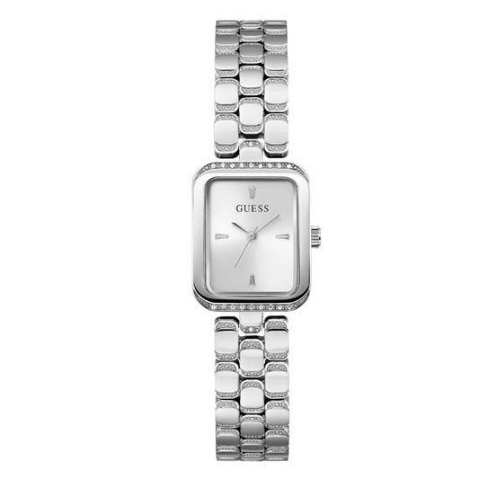Guess Silver Stainless Steel Silver Dial Quartz Watch for Ladies - GW0865L1