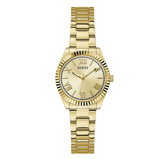 Guess Gold Stainless Steel Gold Dial Quartz Watch for Ladies - GW0687L2