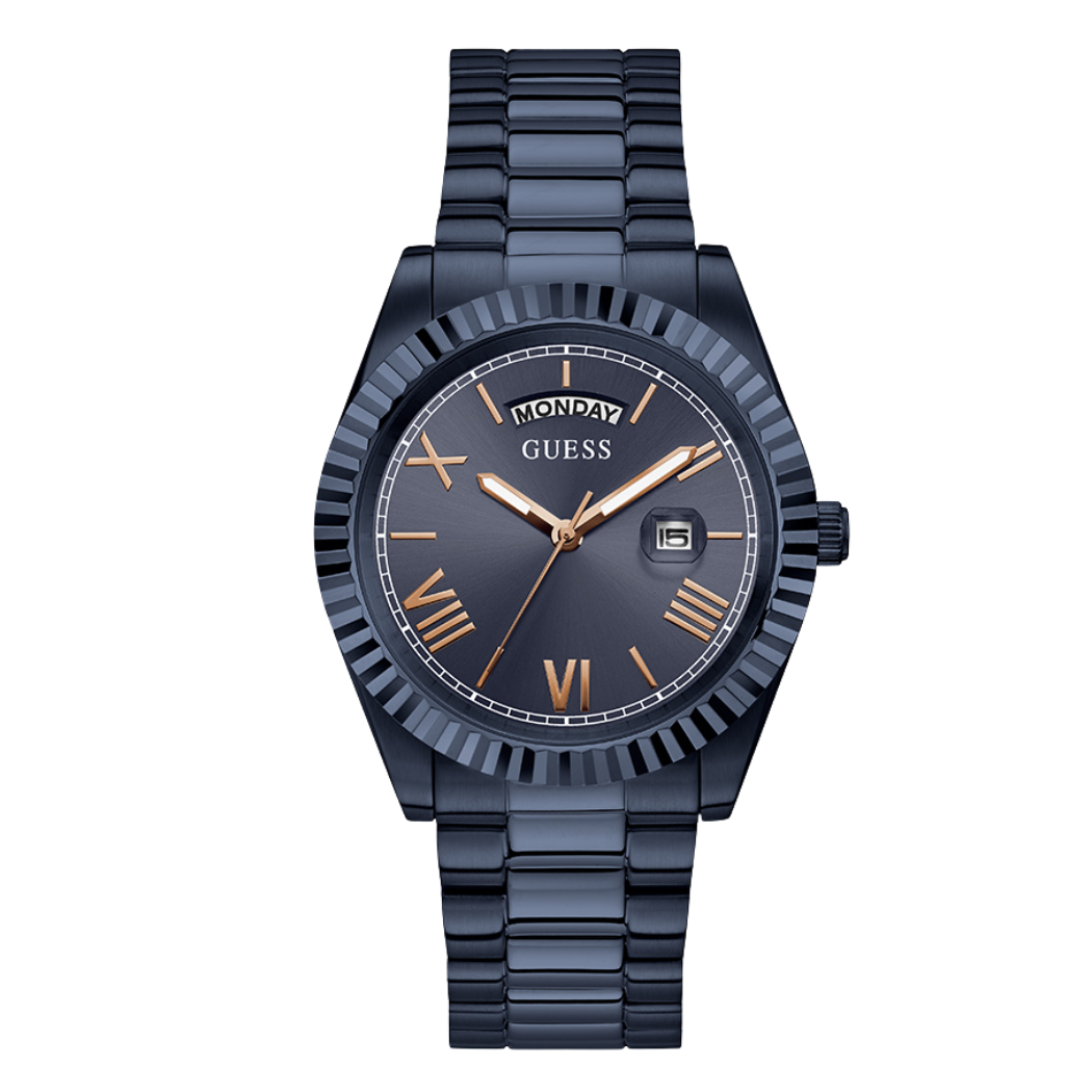 Picture of Guess Navy Blue Stainless Steel Navy Blue Dial Quartz Watch for Gents - GW0265G9 - Available at Raja Sahib