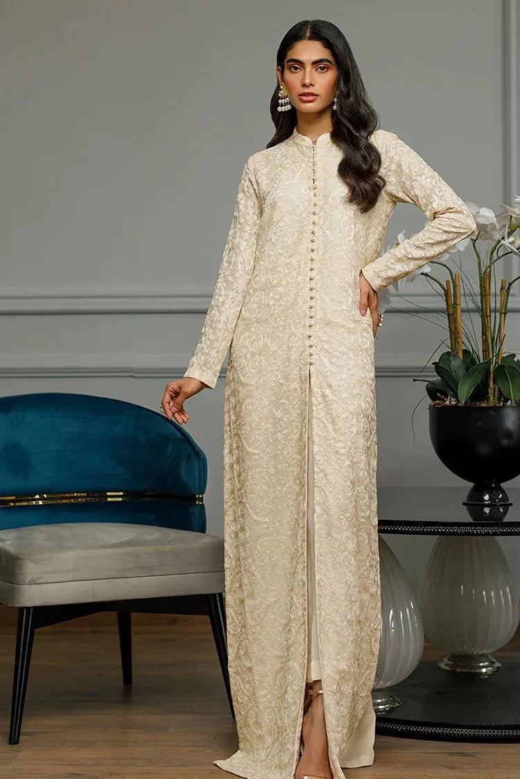 Picture of Threads & Motifs - Chiffon Embroidered Gown - 8421 - Available at Raja Sahib