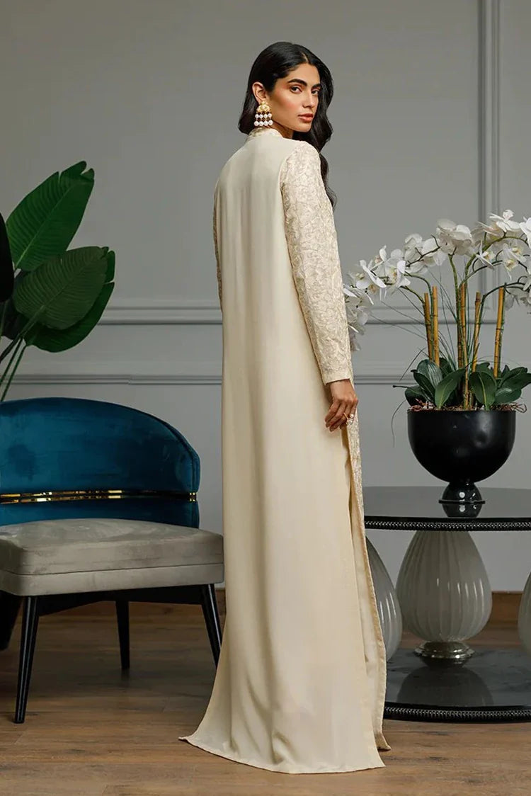 Picture of Threads & Motifs - Chiffon Embroidered Gown - 8421 - Available at Raja Sahib