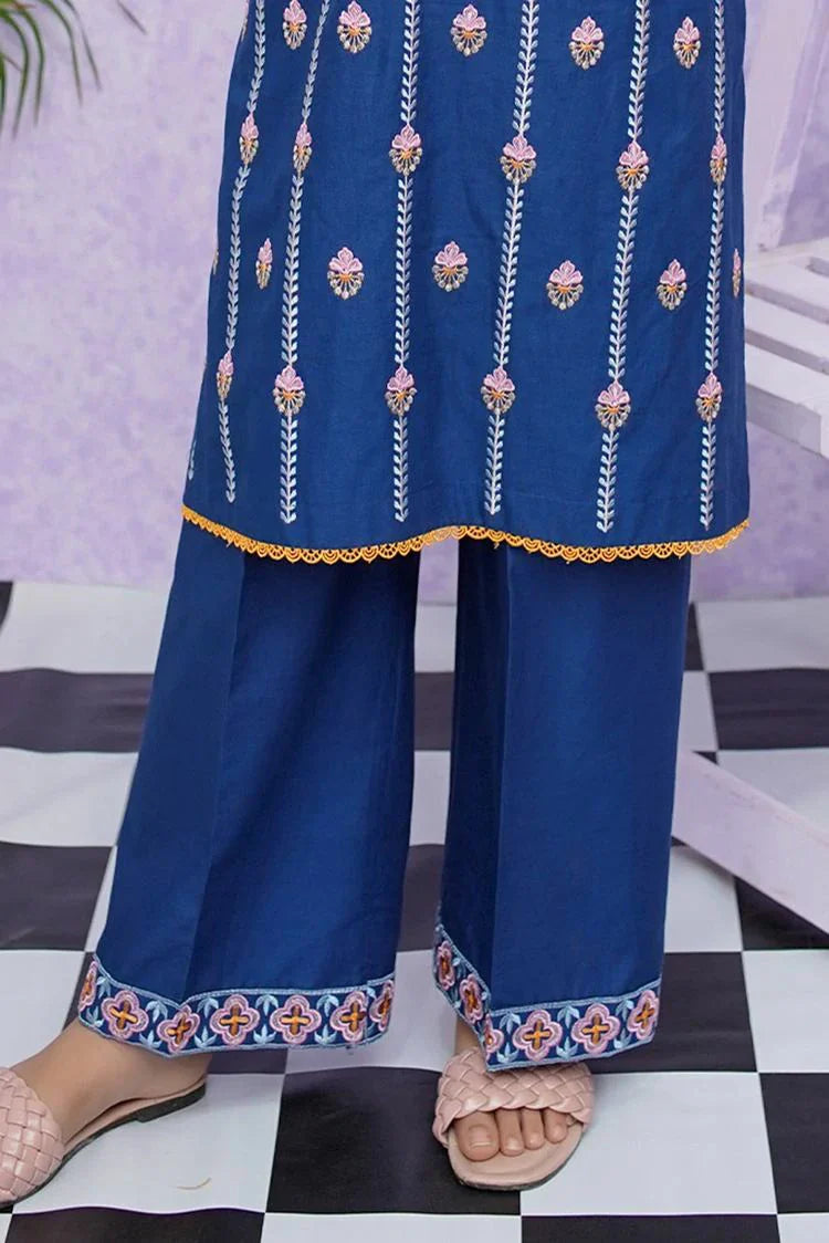 Picture of <!--bpw-->Modest - Girls Cotton Embroidered - 2 Piece Suit - 8495 - Available at Raja Sahib