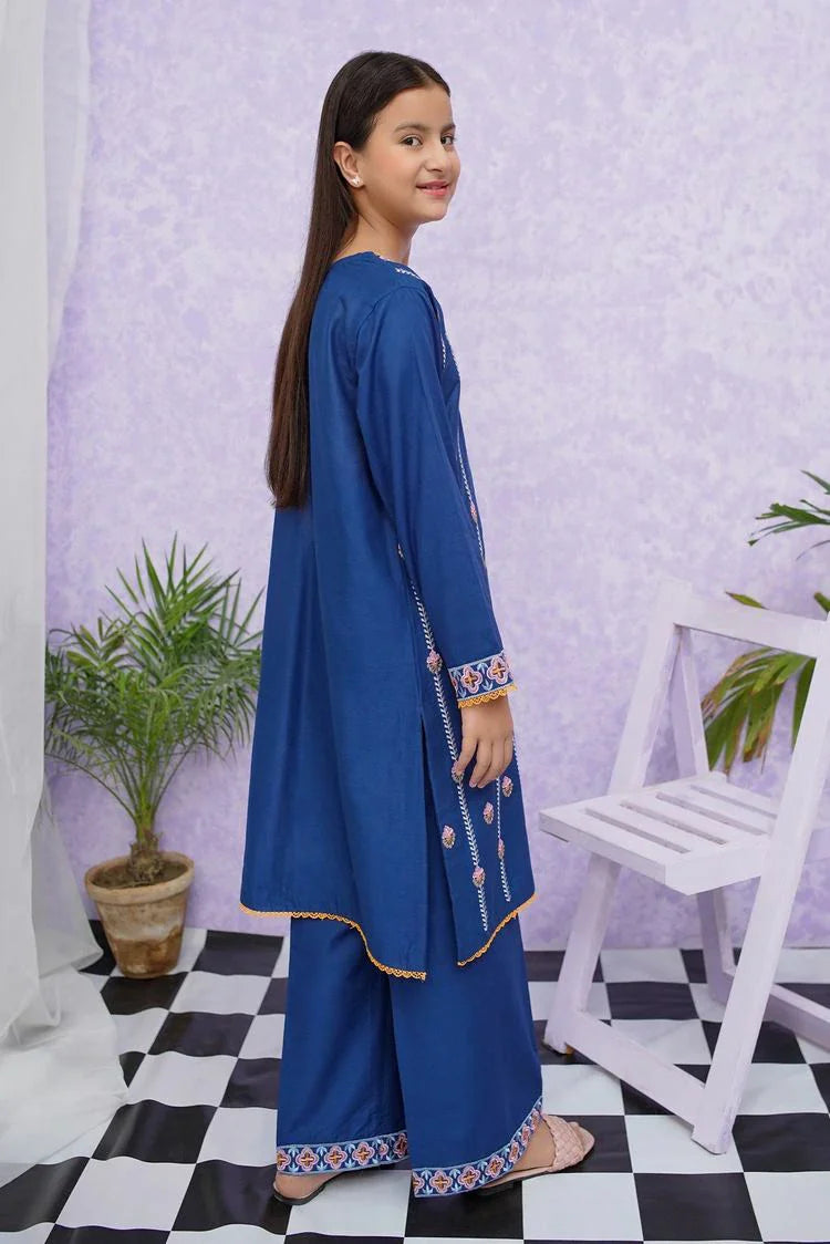 Picture of <!--bpw-->Modest - Girls Cotton Embroidered - 2 Piece Suit - 8495 - Available at Raja Sahib