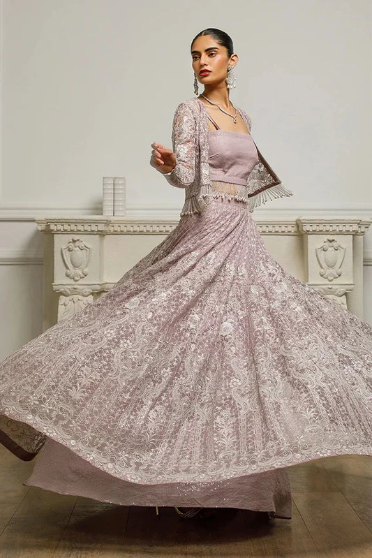 Picture of Threads & Motifs - Embroidered Jacket With Lehenga - 8569 - Available at Raja Sahib