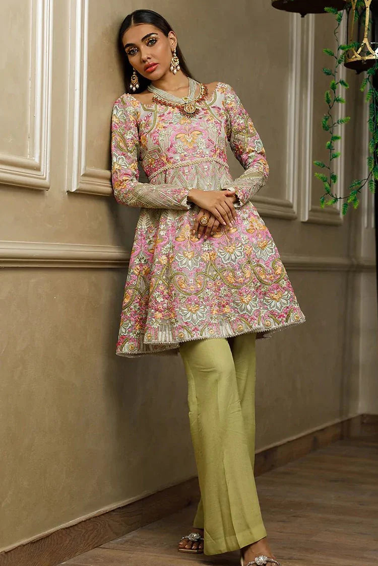 Picture of Threads & Motifs - Embroidered Peplum - 8578 - Available at Raja Sahib