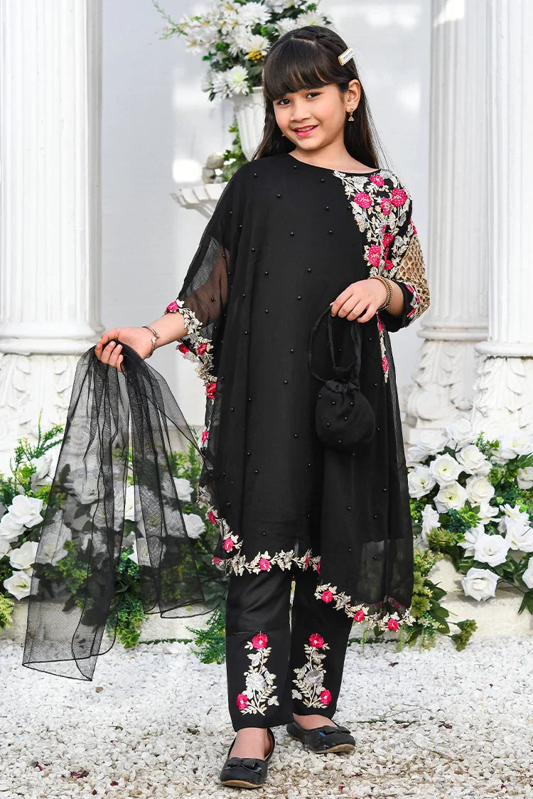 Picture of Modest - Pearl Cape Dress - Black - Available at Raja Sahib