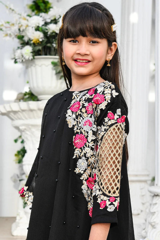 Picture of Modest - Pearl Cape Dress - Black - Available at Raja Sahib