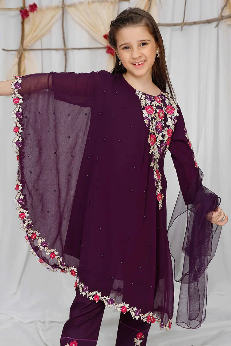 Picture of Modest - Pearl Cape Shirt - Purple - Available at Raja Sahib