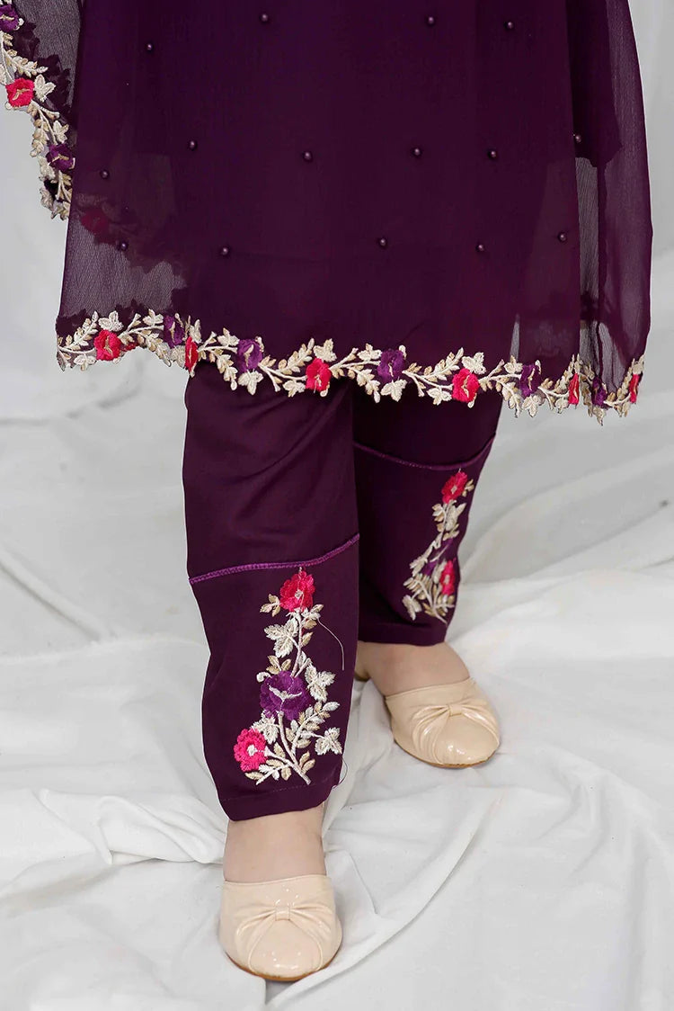 Picture of Modest - Pearl Cape Shirt - Purple - Available at Raja Sahib
