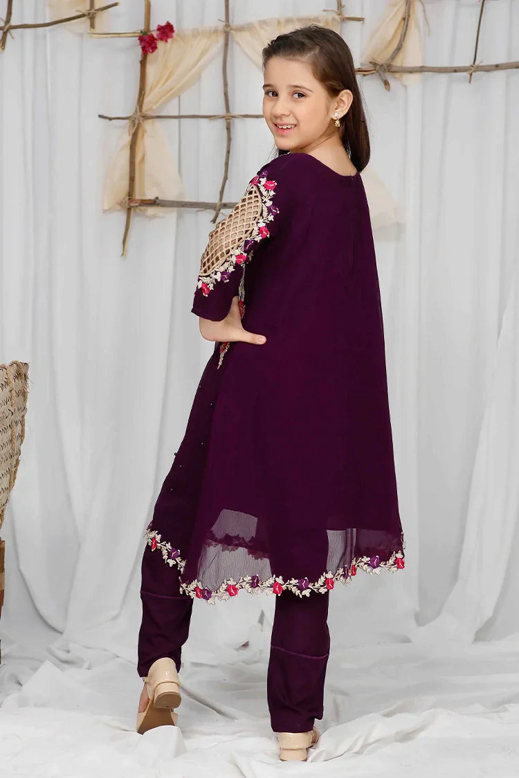 Picture of Modest - Pearl Cape Shirt - Purple - Available at Raja Sahib