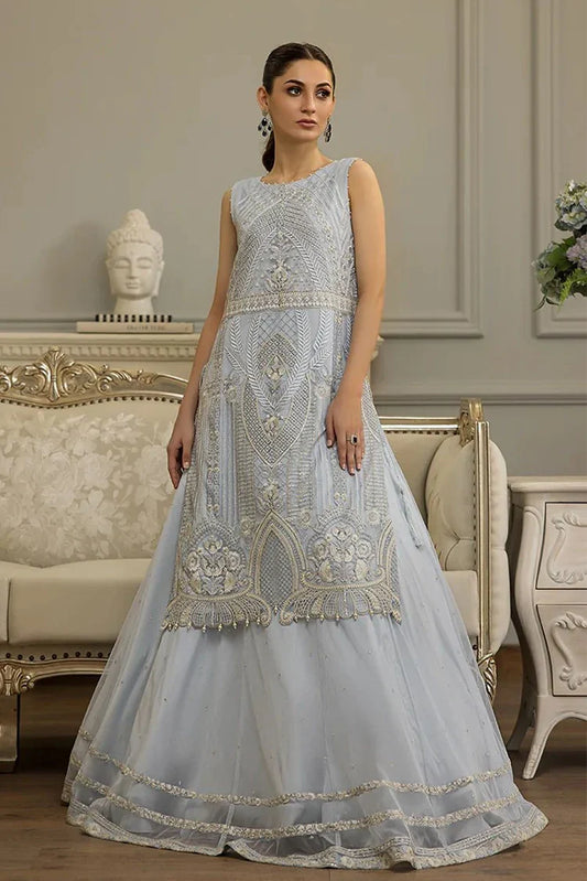 Picture of Threads & Motifs - Embroidered Shirt With Lehenga - 8640 - Available at Raja Sahib