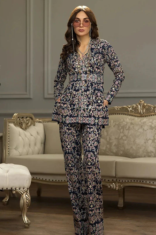 Picture of Threads & Motifs - Embroidered Jacket With Trouser - 8794 - Available at Raja Sahib