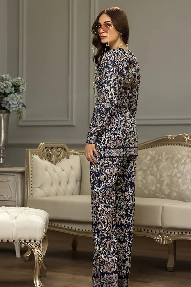 Picture of Threads & Motifs - Embroidered Jacket With Trouser - 8794 - Available at Raja Sahib