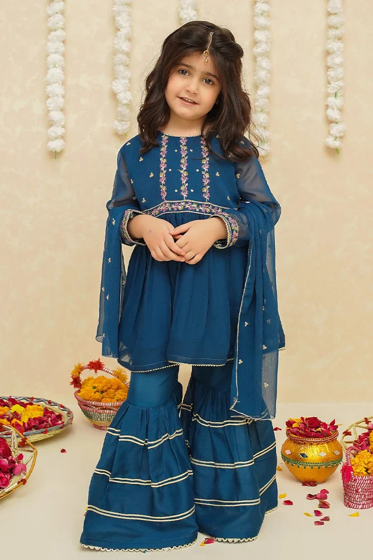 Picture of Modest - Toddlers 3 Piece Chiffon Suit - 8910 - Available at Raja Sahib