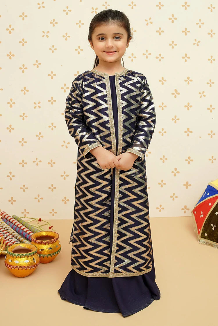 Picture of Modest - Cotton 4 Piece Blue Set - 8985 - Available at Raja Sahib