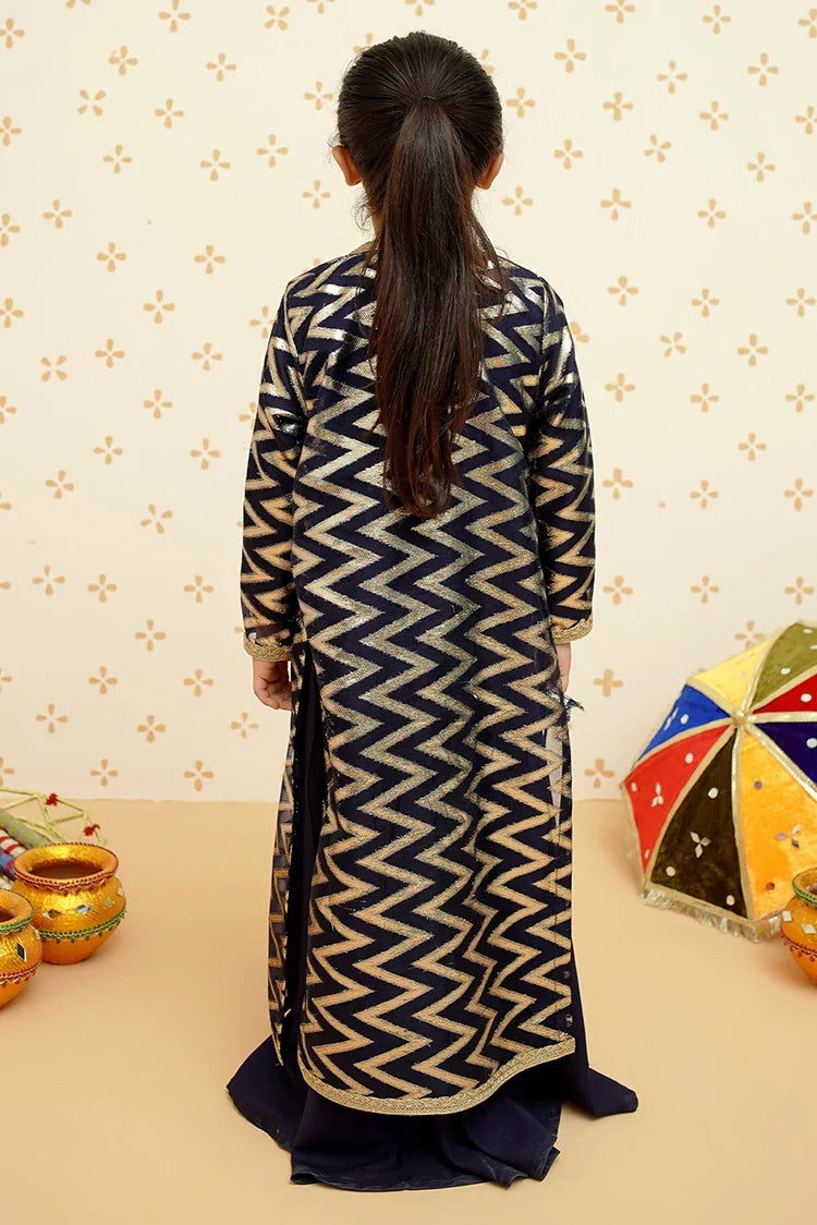 Picture of Modest - Cotton 4 Piece Blue Set - 8985 - Available at Raja Sahib