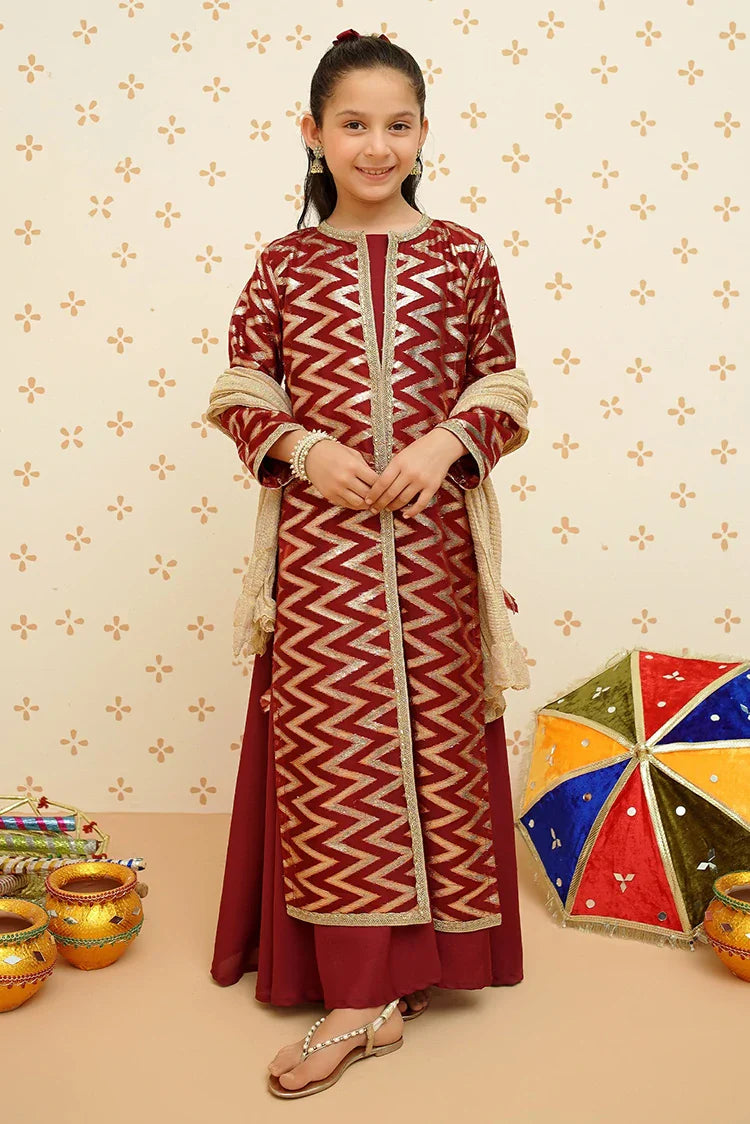 Picture of Modest - Girls Cotton 4 Piece Suit - 8985 - Available at Raja Sahib