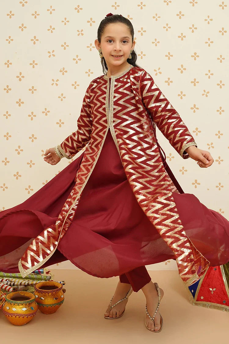 Picture of Modest - Girls Cotton 4 Piece Suit - 8985 - Available at Raja Sahib