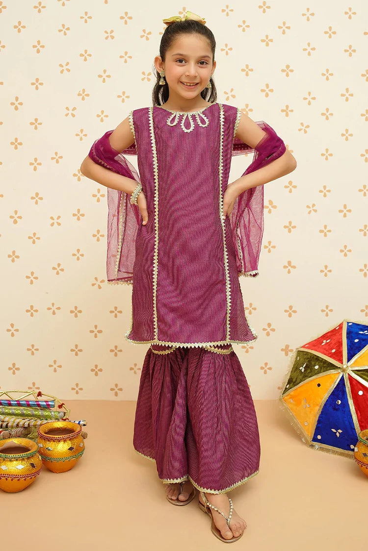 Picture of Modest - Cotton Ethnic Gharara Set - 9085 - Available at Raja Sahib