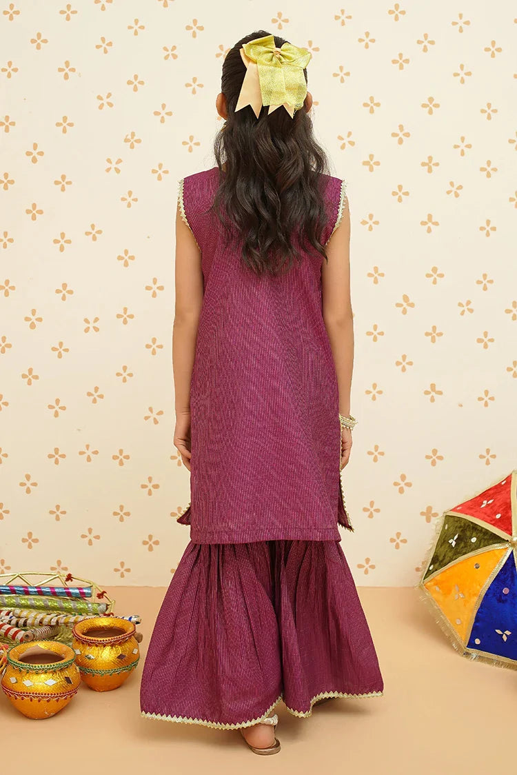 Picture of Modest - Cotton Ethnic Gharara Set - 9085 - Available at Raja Sahib