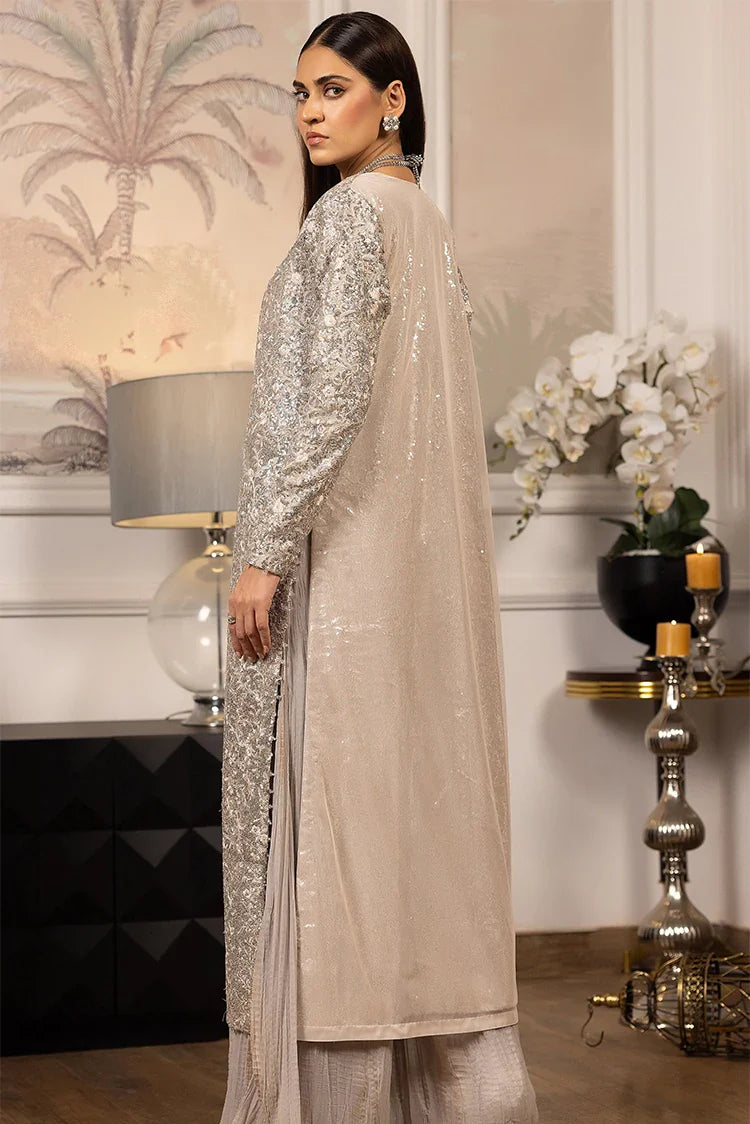Picture of Threads & Motifs - Embroidered Jacket With Tube And Gharara - 9112 - Available at Raja Sahib