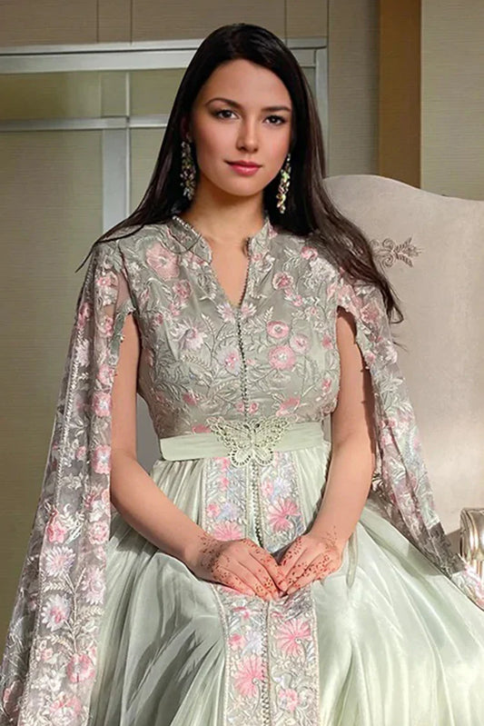 Picture of Threads & Motifs - Embroidered Maxi - 9118 - Available at Raja Sahib