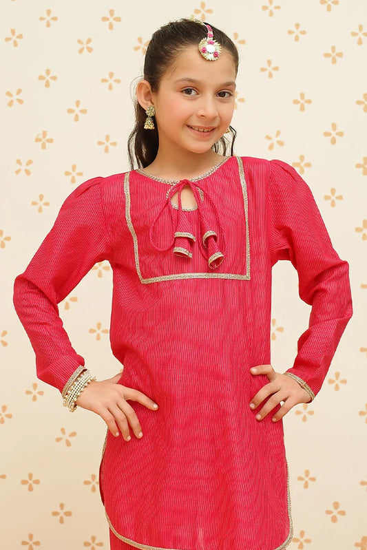 Picture of Modest - Festive Pink Gharara Set - 9120 - Available at Raja Sahib