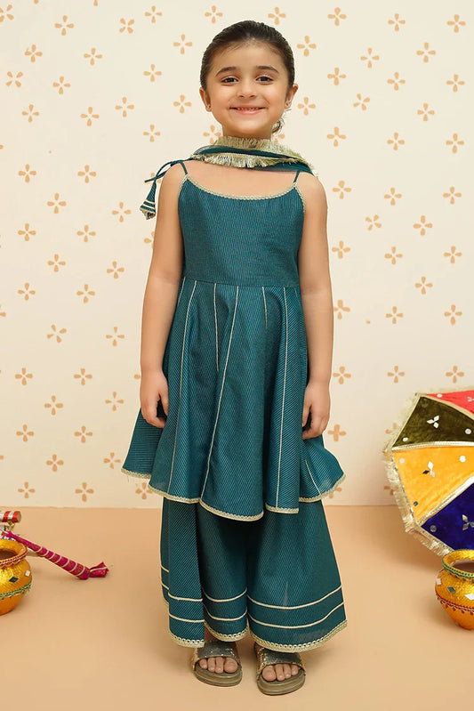 Picture of Modest - Cotton Linen 3 Piece Suit - 9190 - Available at Raja Sahib