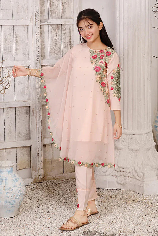 Picture of Modest - Pearl Cape Shirt - Peach - Available at Raja Sahib