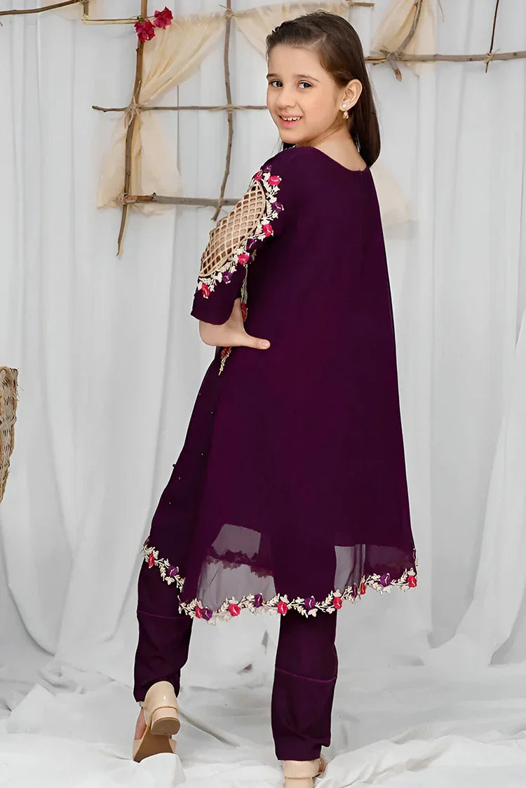 Picture of Modest - Pearl Cape Shirt - Purple - Available at Raja Sahib