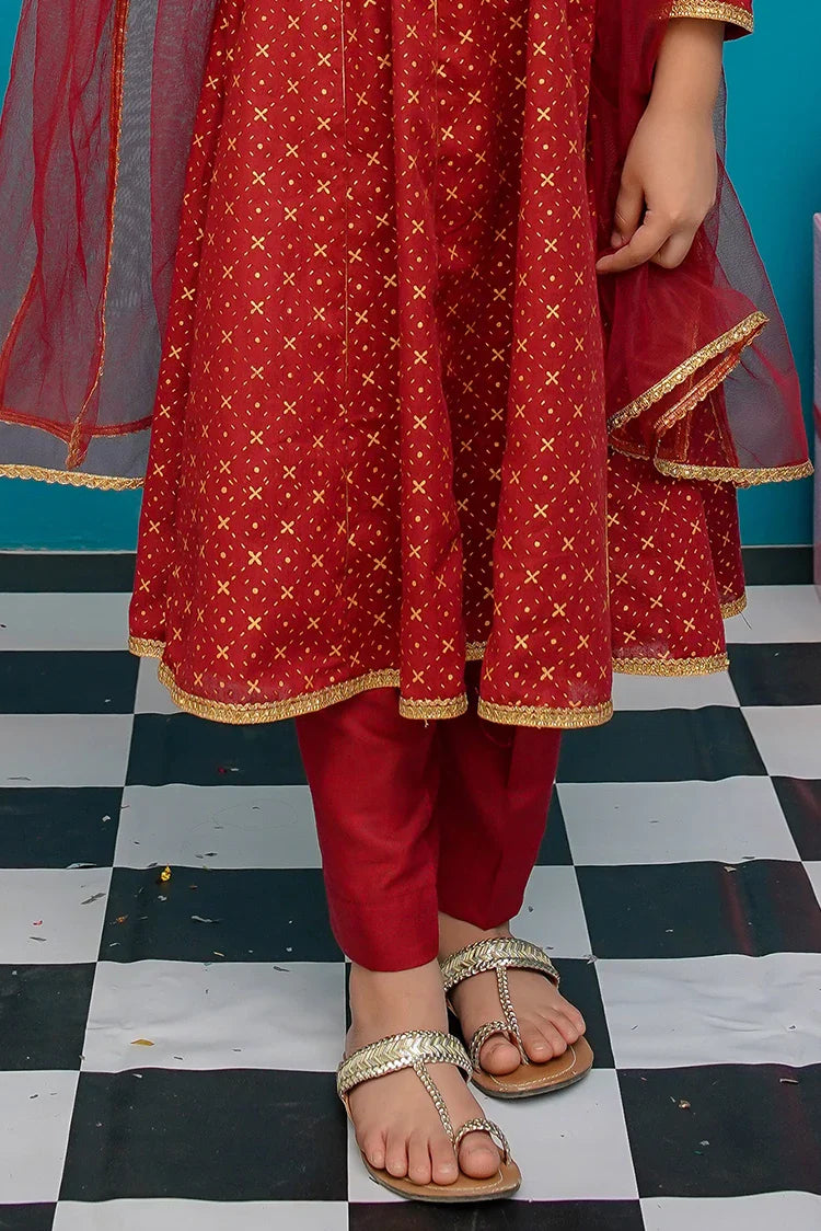 Picture of Modest - Toddlers 3 Piece Frock - 9280 - Available at Raja Sahib