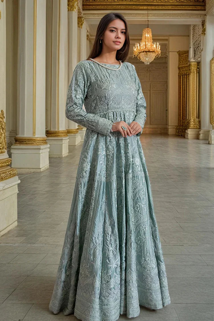 Picture of Threads & Motifs - Chamois Embroidered Maxi - 9366.1 - Available at Raja Sahib