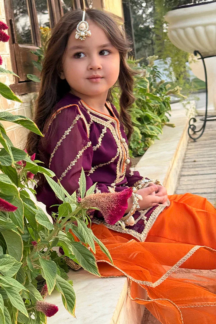 Picture of Modest - Girls 3 Piece Suit - Purple Delight - Available at Raja Sahib