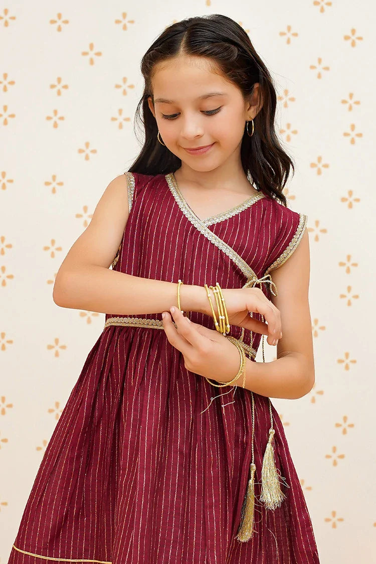 Picture of Modest - Girls 3 Piece Maroon Outfit - 9470 - Available at Raja Sahib