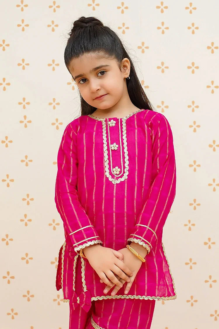 Picture of Modest - Toddler 3 Piece Cotton Gharara Set - 9540 - Available at Raja Sahib